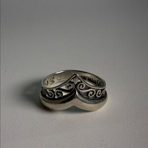 Elegant Sterling Silver Swirl Ring